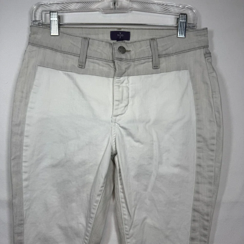 NYDJ Ankle Legging Jeans‎ Womens Petite Color Block Stretch Denim Sz 8P